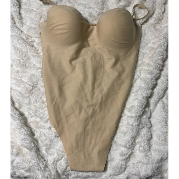SKIMS Body Molded Underwire Thong Bodysuit | Sand | Size X-Large - Picture 5 of 7